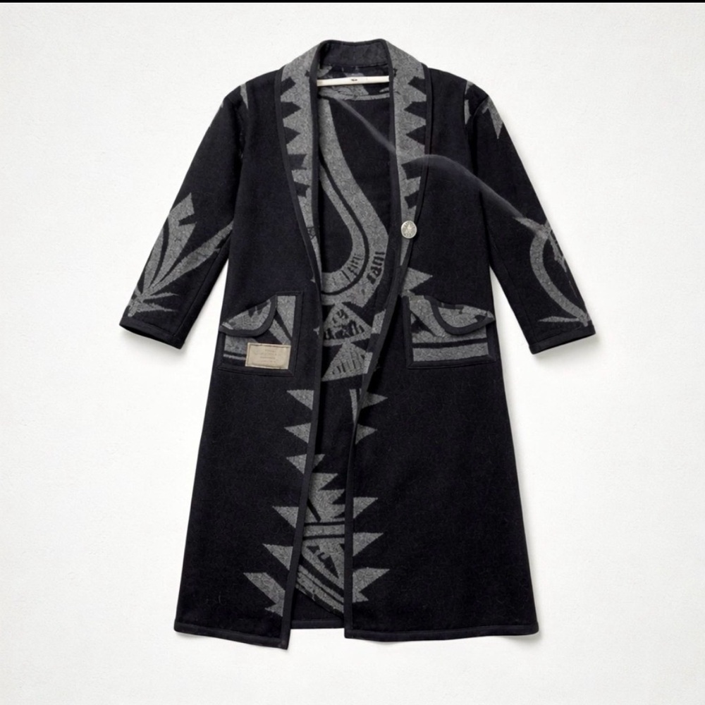 Elegant Black and Gray Women's Cape Coat